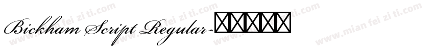 Bickham Script Regular字体转换